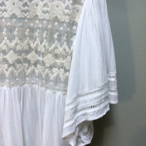 Knox Rose Bohemian Peasant Bell 3/4 Sleeves Tunic Top - Picture 4 of 10